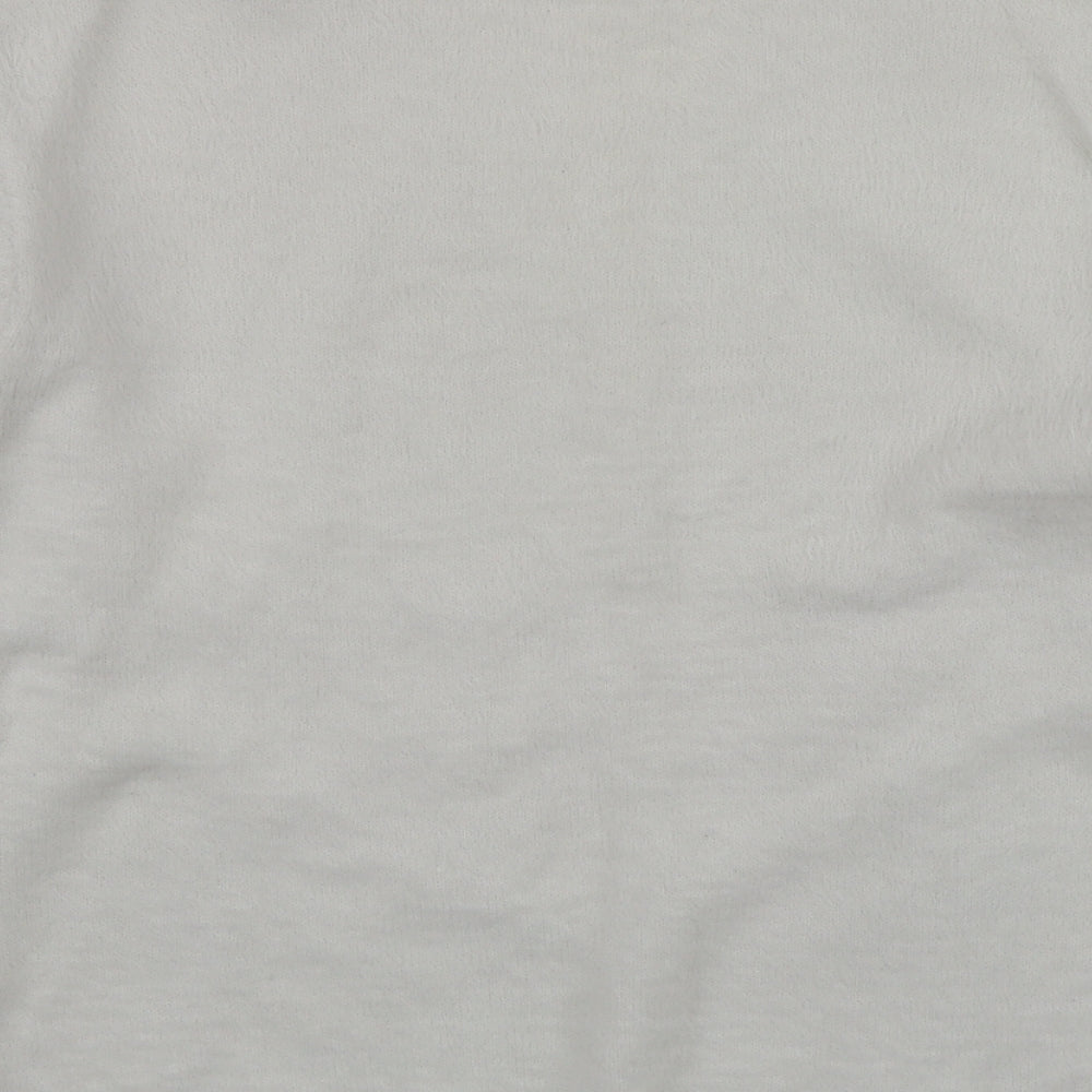 H&M Womens White V-Neck Polyamide Pullover Jumper Size S