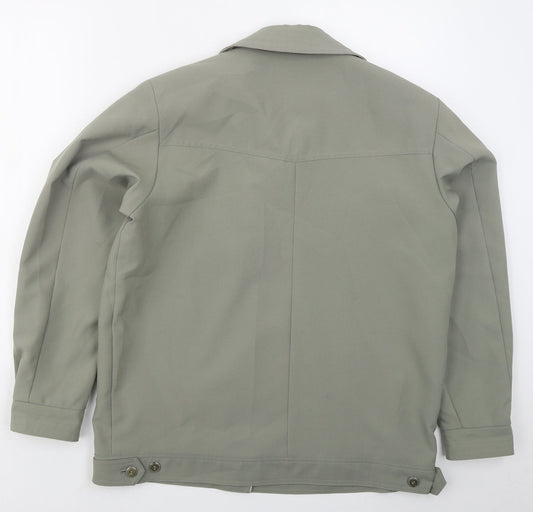 David Barry Womens Green Jacket Size 14 Button
