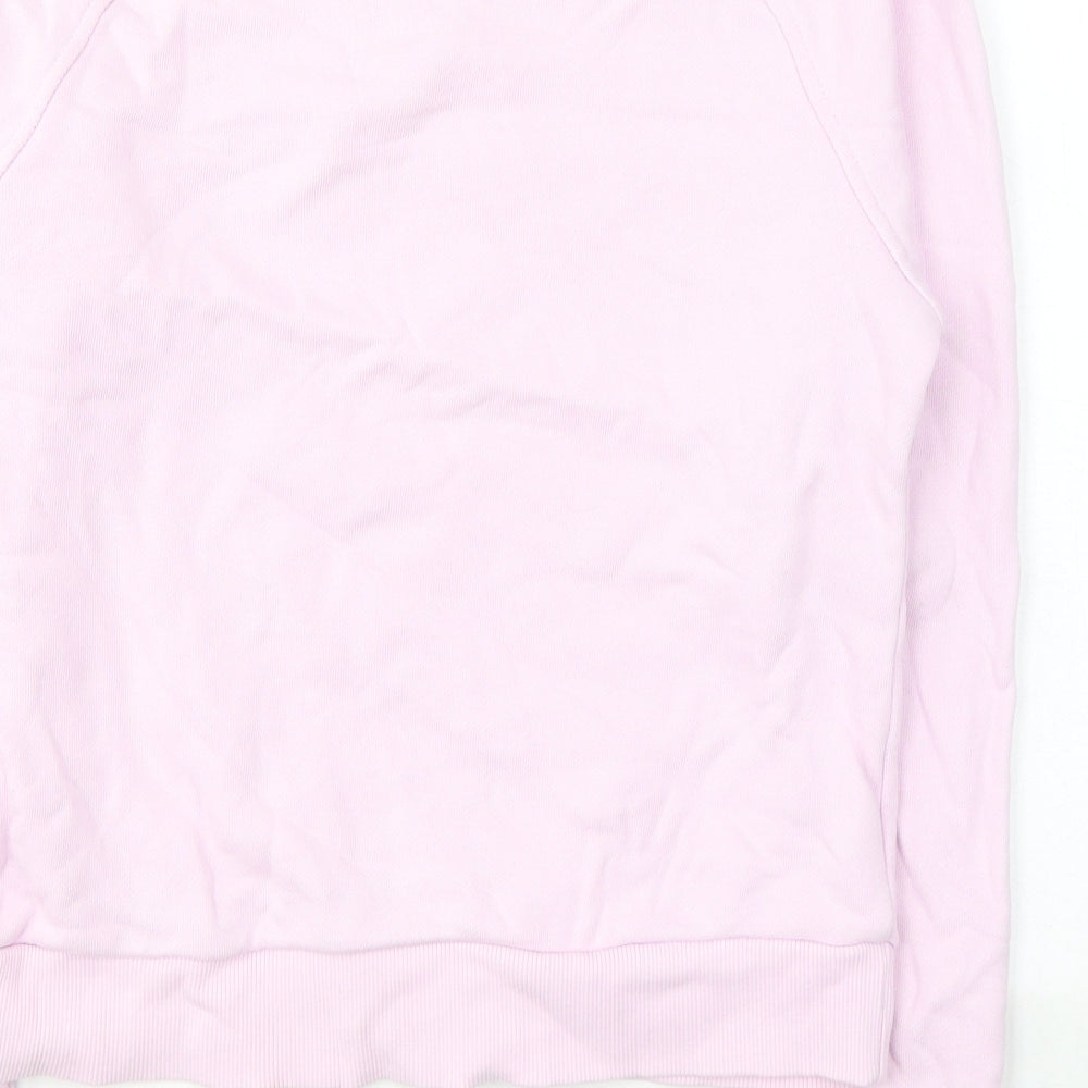 Reebok Womens Pink Cotton Pullover Sweatshirt Size S Pullover
