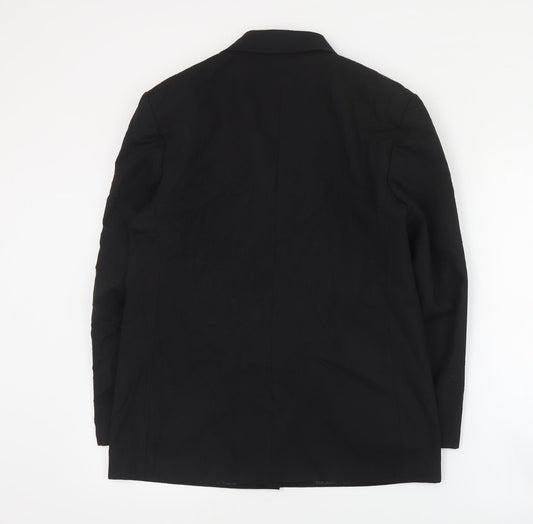 St Michael Womens Black Polyester Jacket Suit Jacket Size 14