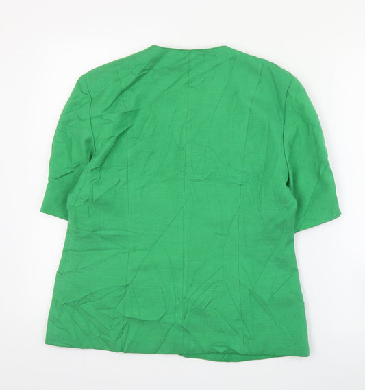 Preworn Womens Green Jacket Size 12 Button