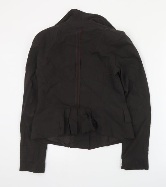 Hexeline Womens Brown Jacket Size 10 Button