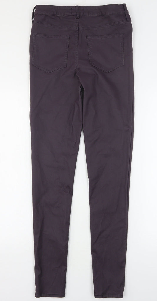 F&F Womens Purple Viscose Skinny Jeans Size 10 L31 in Regular