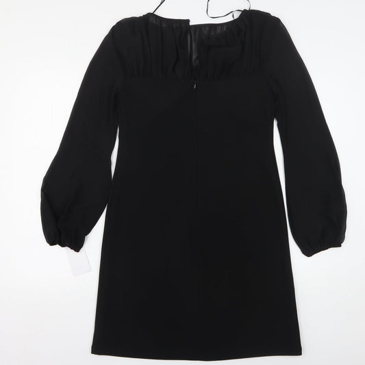 Taylor Womens Black Polyester Sheath Size S Round Neck