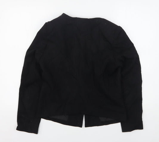 Papaya Womens Black Polyester Jacket Blazer Size 12