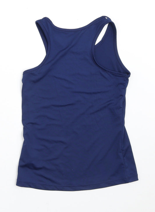 Dunnes Stores Girls Blue Polyester Camisole Tank Size 8-9 Years Round Neck