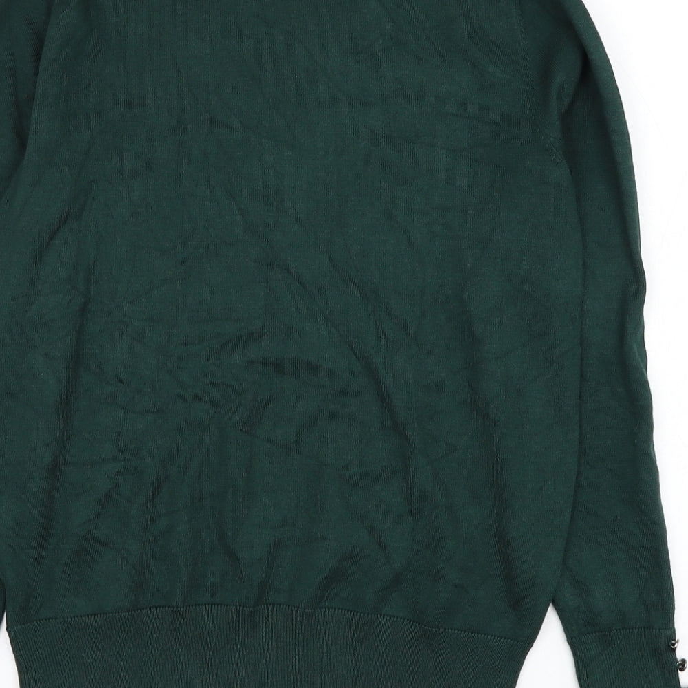 Brandex Womens Green Roll Neck Viscose Pullover Jumper Size S