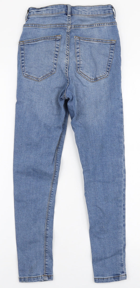 Denim Co Womens Blue Cotton Skinny Jeans Size 6 L26 in Slim Zip