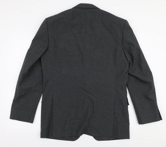Executex Mens Grey Polyester Jacket Suit Jacket Size 40