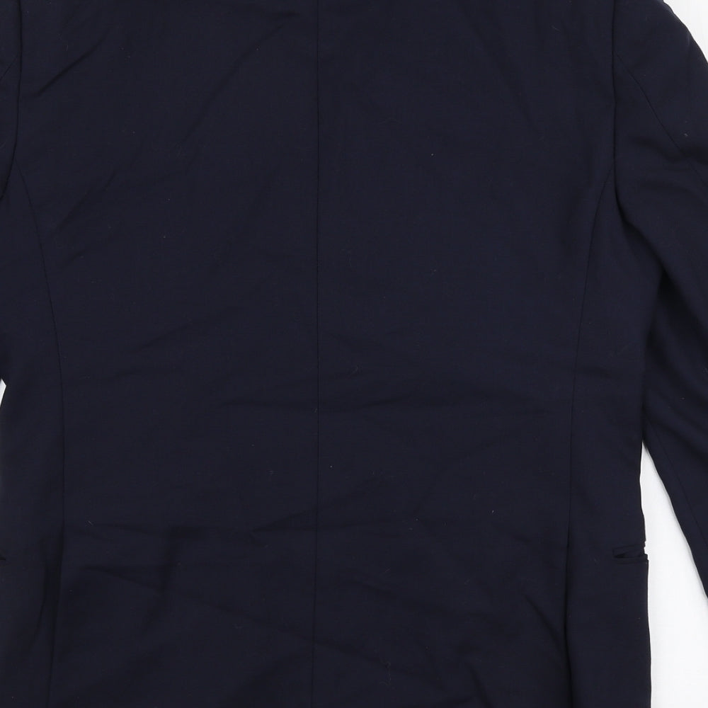 Marks and Spencer Mens Blue Polyester Jacket Suit Jacket Size 34