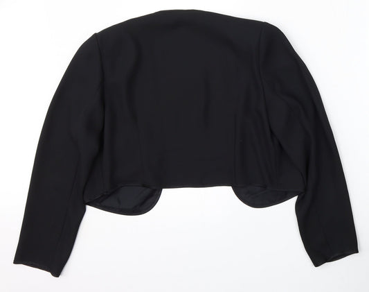 Richards Womens Black Polyester Jacket Blazer Size 14