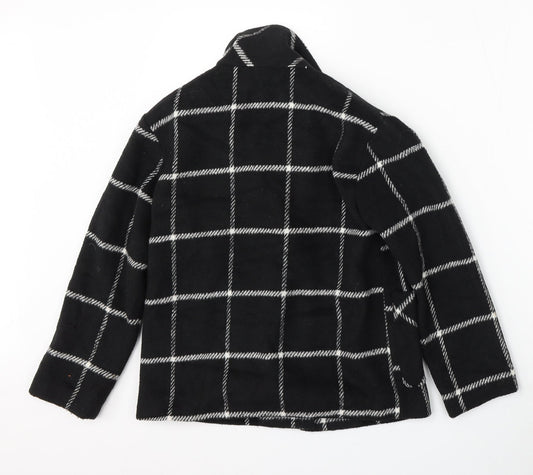 SheIn Girls Black Geometric Jacket Size 9 Years