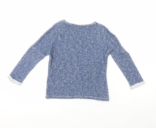 NEXT Girls Blue 100% Cotton Pullover Casual Size 5 Years Crew Neck