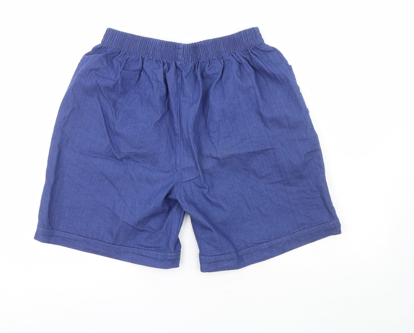Mundo Womens Blue  Cotton Cut-Off Shorts Size L L7 in Regular