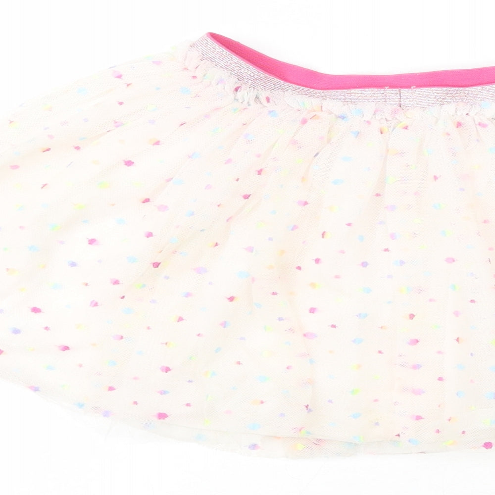Dunnes Girls Multicoloured Flecked Polyester Flare Skirt Size 2-3 Years Regular