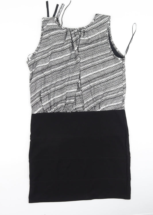 Quiz Womens Grey Polyester Bodycon Size 16 Round Neck