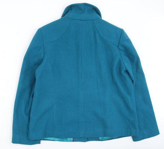 BM Womens Green Trench Coat Coatigan Size 16