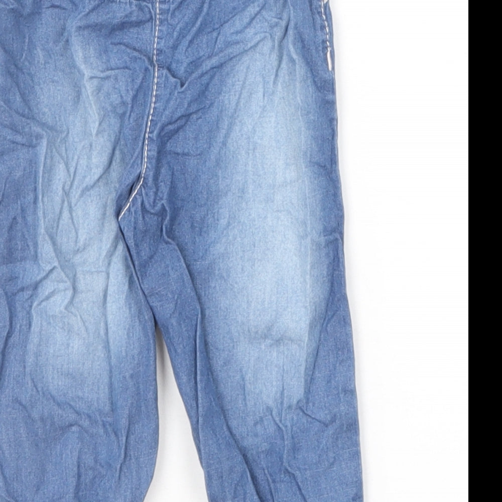 F&F Baby Blue Cotton Jogger Trousers Size 6-9 Months
