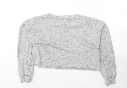 Stitch & Pieces Womens Grey Polyacrylate Fibre Pullover Sweatshirt Size S Pullover