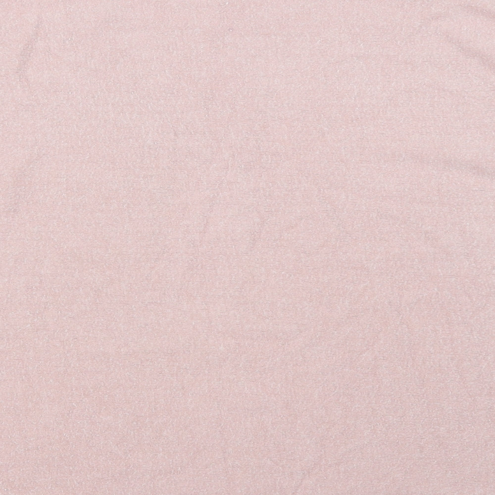 Preworn Womens Pink Round Neck Viscose Pullover Jumper Size M