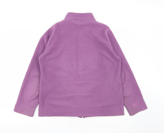 EWM Womens Purple Polyester Full Zip Sweatshirt Size M Zip - Size 14-16