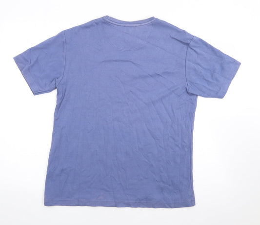 Matalan Mens Blue Cotton T-Shirt Size XS Crew Neck