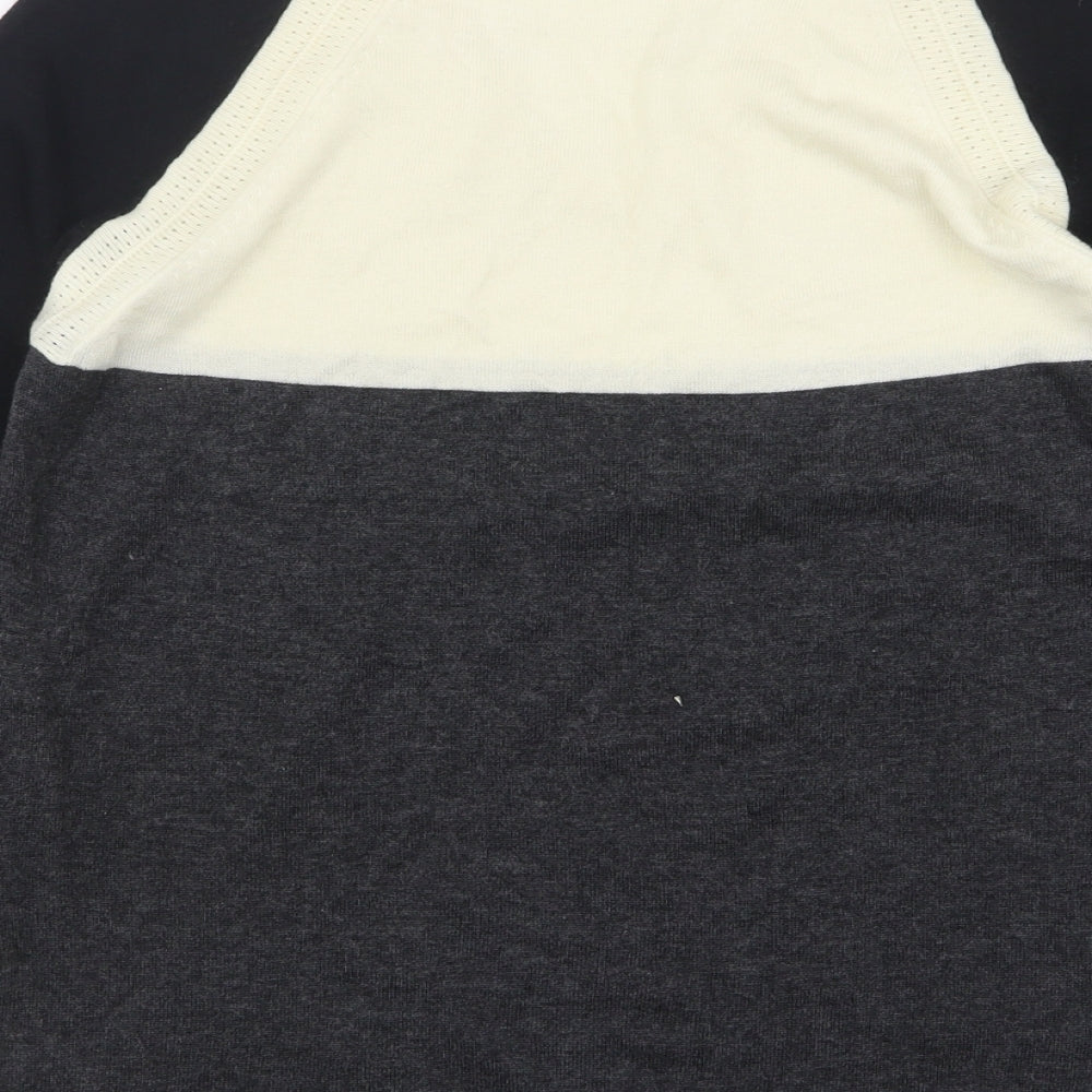 Marks and Spencer Womens Multicoloured V-Neck Wool Pullover Jumper Size 8