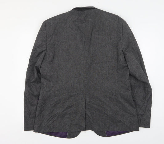 George Mens Grey Polyester Jacket Suit Jacket Size 44