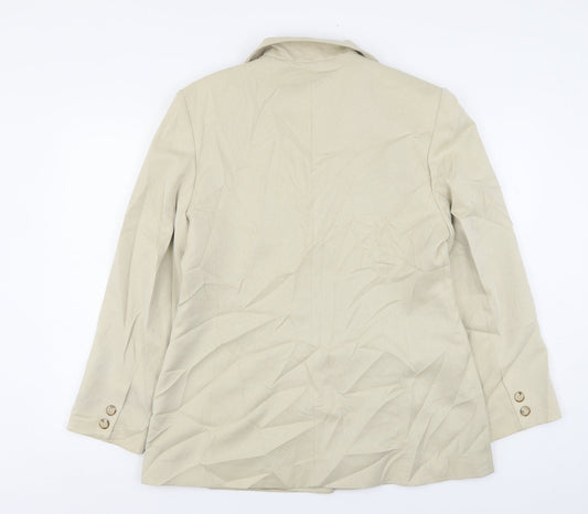 Mackays Womens Beige Polyester Jacket Suit Jacket Size 16