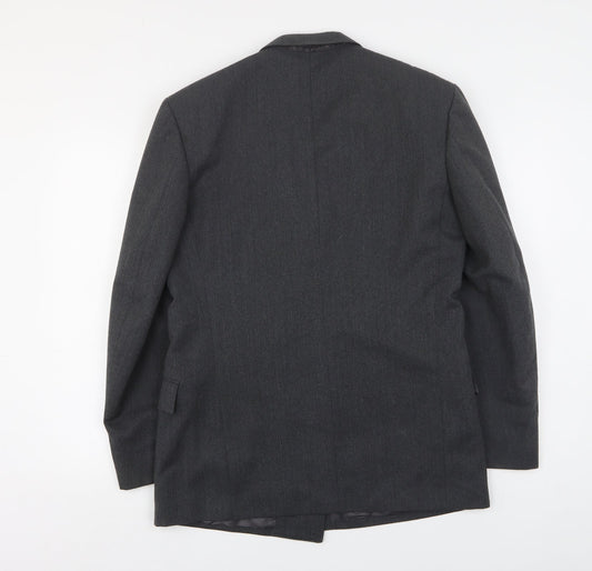 Gierre Mens Grey Elastane Jacket Suit Jacket Size 38