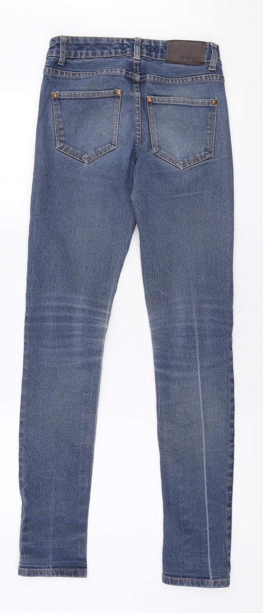Gina Tricot Womens Blue Polyester Skinny Jeans Size 26 in L31 in Slim Zip