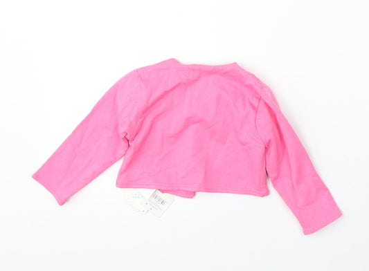 tuc tuc Girls Pink Cotton Cardigan Jumper Size 6-9 Months