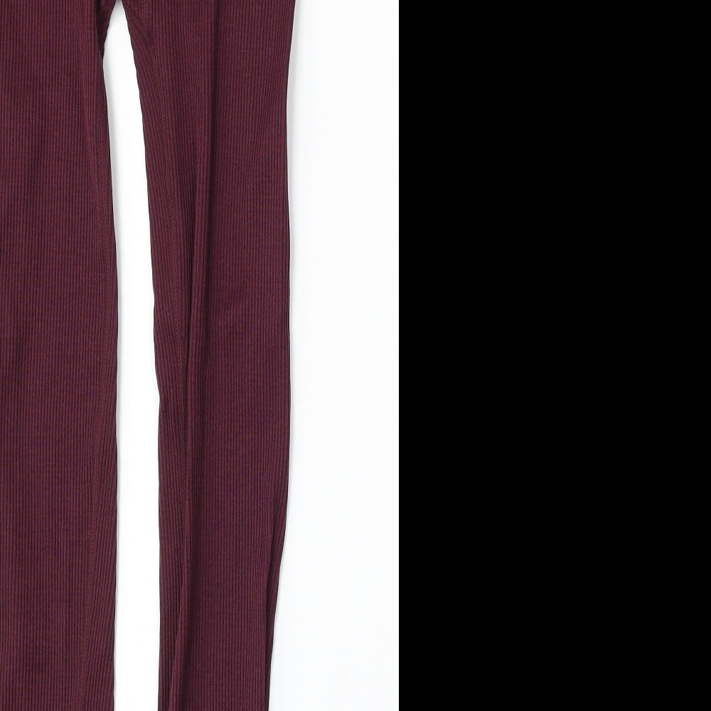 Dunnes Stores Womens Purple Nylon Jogger Trousers Size M L25 in Regular
