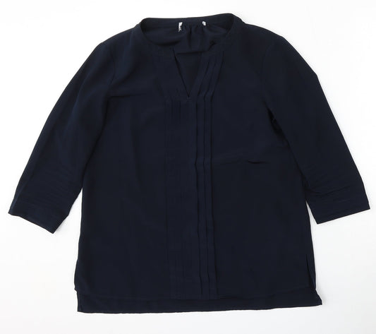 Preworn Womens Blue Polyester Pullover Sweatshirt Size S