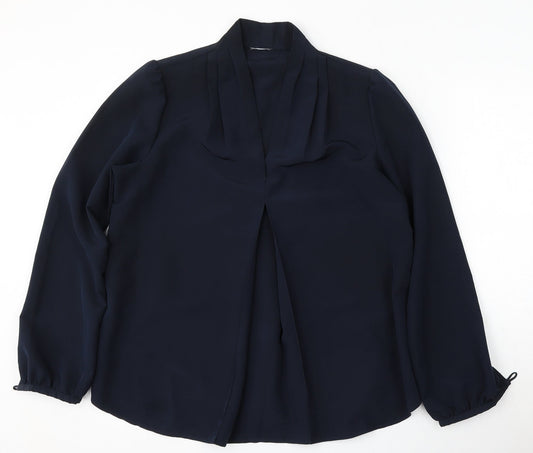 Preworn Womens Blue Polyester Pullover Sweatshirt Size M