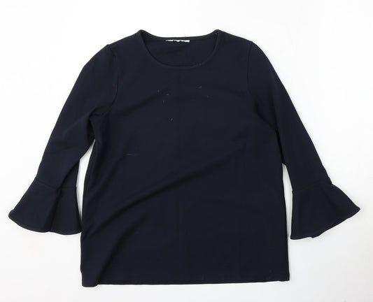 Preworn Womens Blue Rayon Pullover Sweatshirt Size M