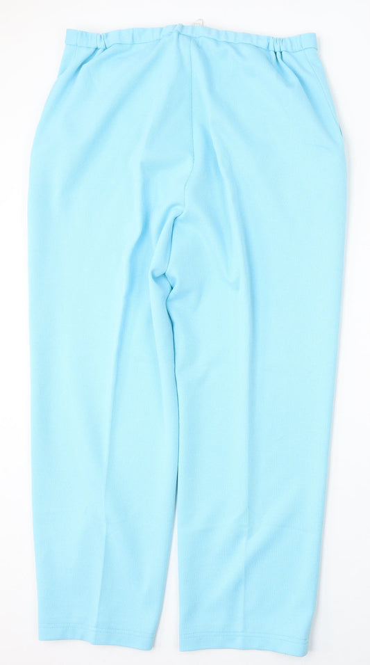 Toddy Womens Blue Polyester Trousers Size 34 L28 in Regular