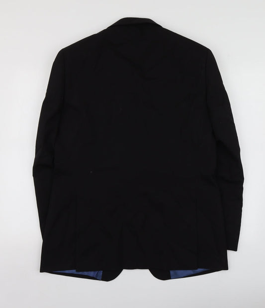 Charlton Gray Mens Black Polyester Jacket Suit Jacket Size 40
