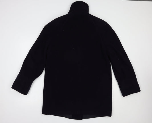 Canda Womens Blue Pea Coat Coat Size 12 Button