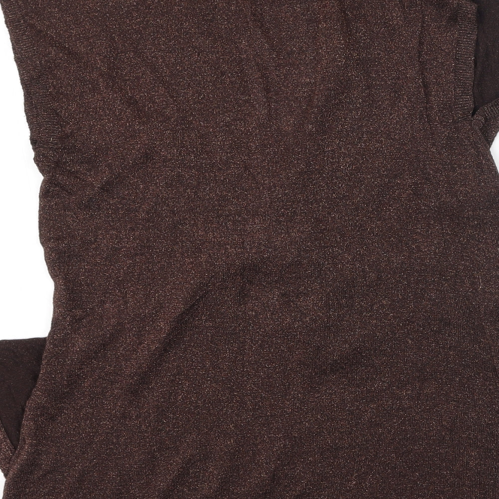 Marks and Spencer Womens Gold Viscose Camisole Tank Size 14 V-Neck