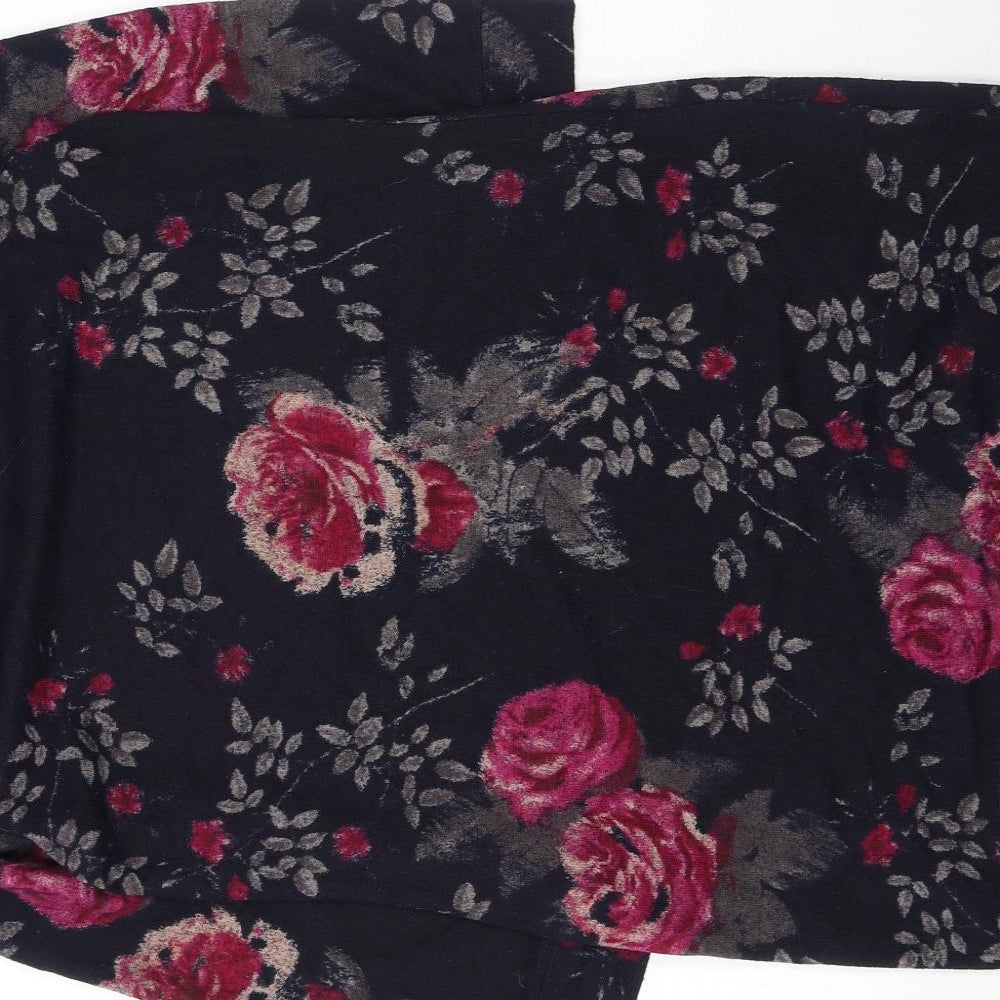 Marks and Spencer Womens Multicoloured Round Neck Floral Polyester Pullover Jumper Size 10