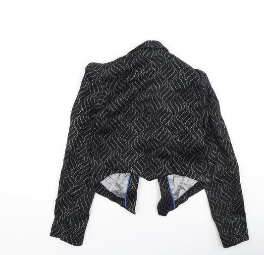 NEXT Womens Black Geometric Jacket Size 10