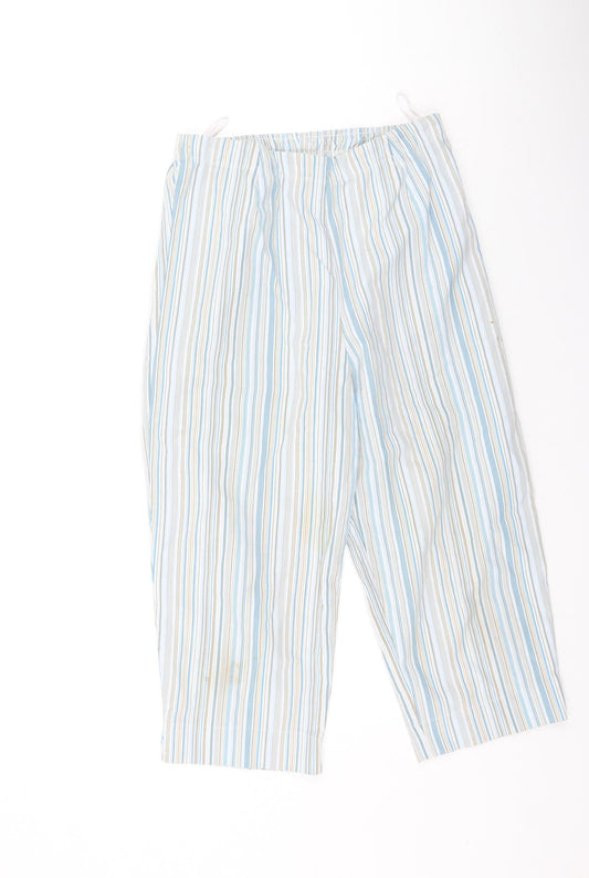 woolworths Womens Multicoloured Striped Polyester Trousers Size 10 L25 in Regular