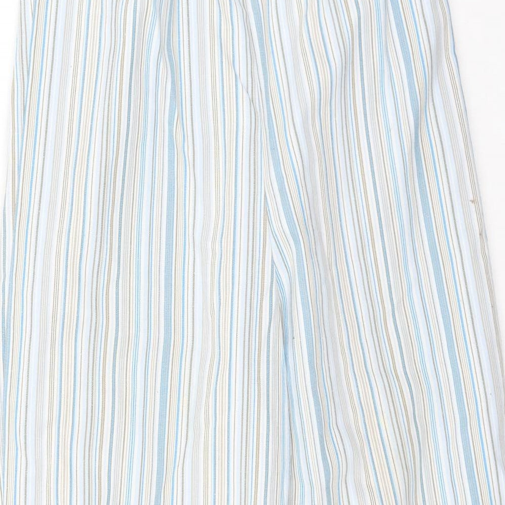 woolworths Womens Multicoloured Striped Polyester Trousers Size 10 L25 in Regular