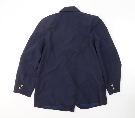 Citilities Womens Blue Polyester Jacket Suit Jacket Size 14