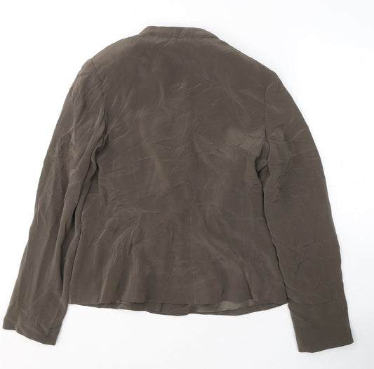alex &CO Womens Brown Jacket Blazer Size 8 Button