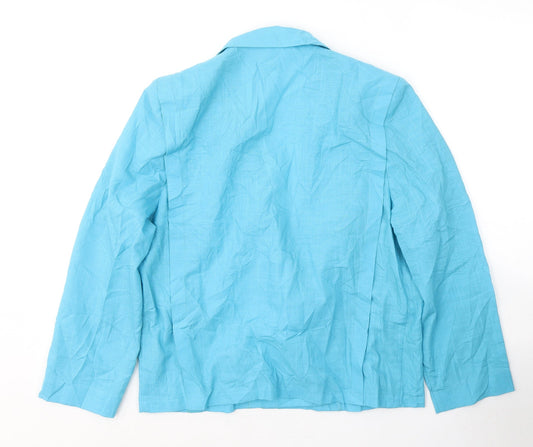 NEXT Womens Blue Jacket Blazer Size 14 Button