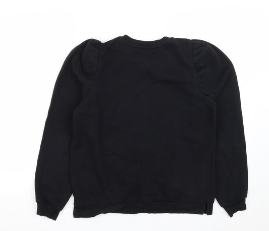 George Womens Black Cotton Pullover Sweatshirt Size S