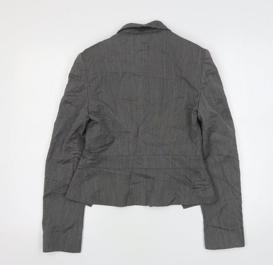 Marks and Spencer Womens Grey Polyester Jacket Blazer Size 8