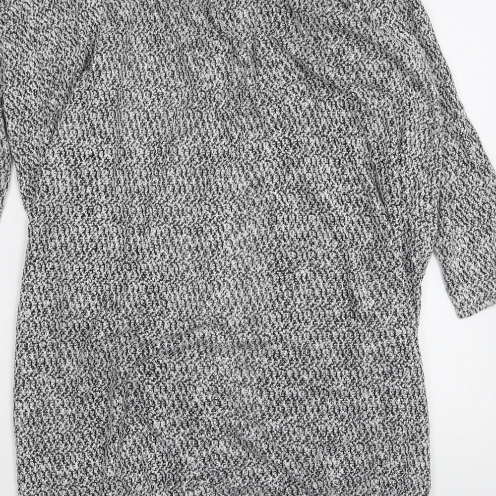 Rock & Rags Womens Grey V-Neck Viscose Cardigan Jumper Size S